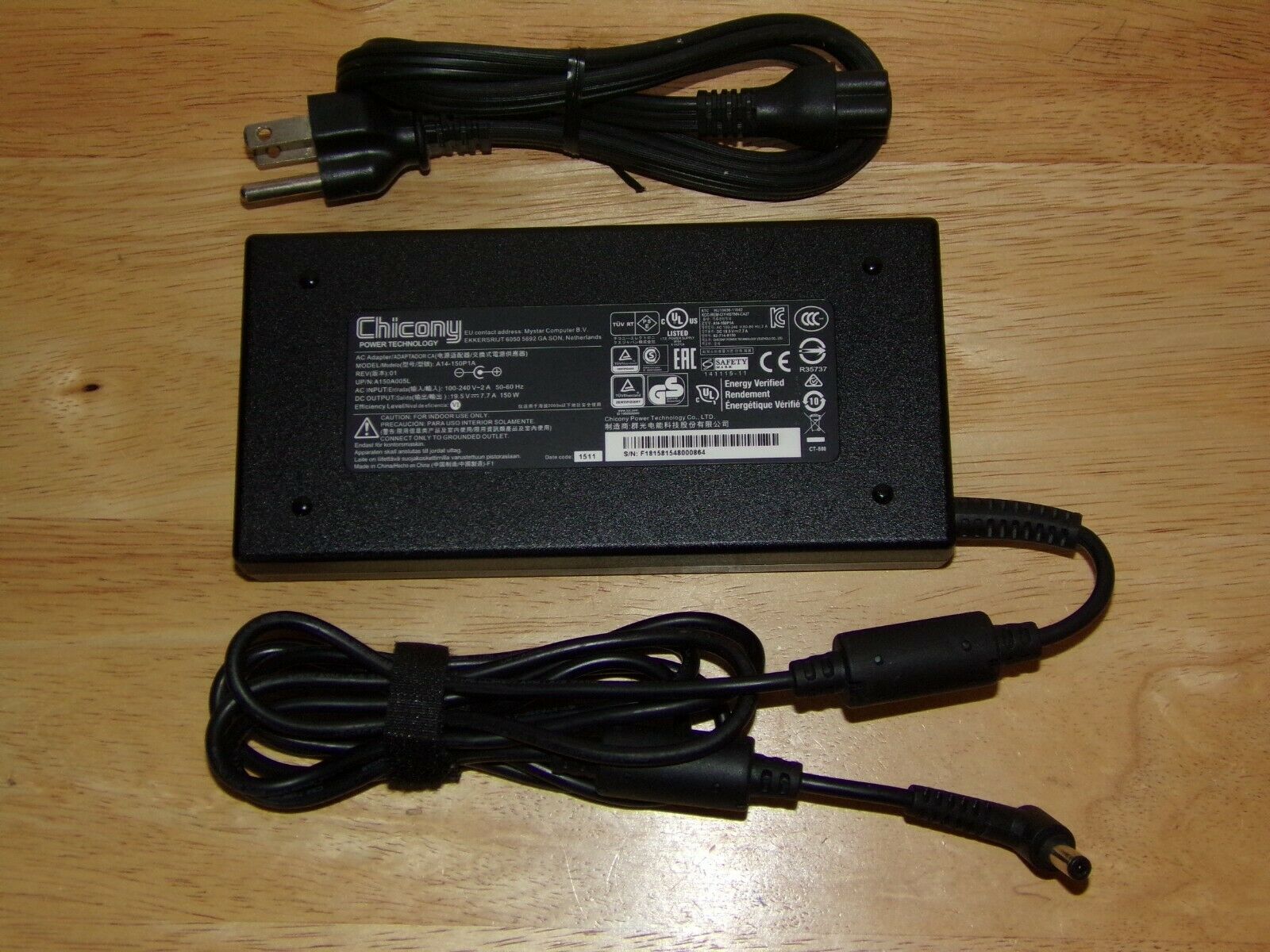 New MSI Chicony A14-150P1A AC Adapter Power Supply 19.5V 7.7A Laptop Charger 5.5*2.5mm